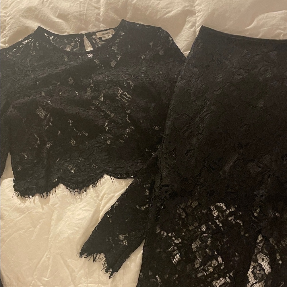 Elegant Black Lace Skirt by Jason Wu